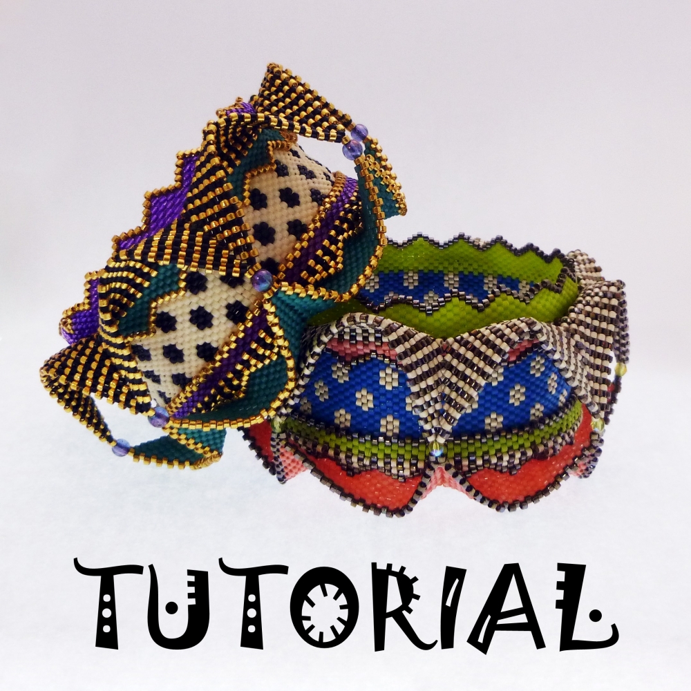 TUTORIAL Mardi Gras Bangle with Video Class | Mikki Ferrugiaro Designs